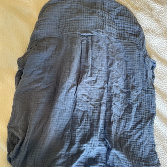 Rails Cotton Blue Button Up Blouse Size M - Picture 5 of 5